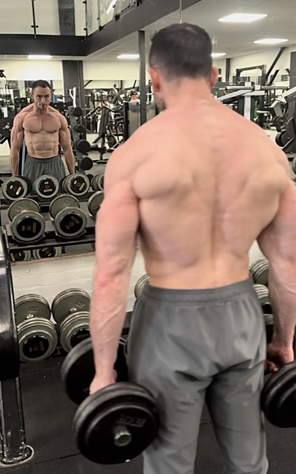 Coach Kered training in the gym